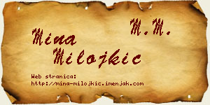 Mina Milojkić vizit kartica